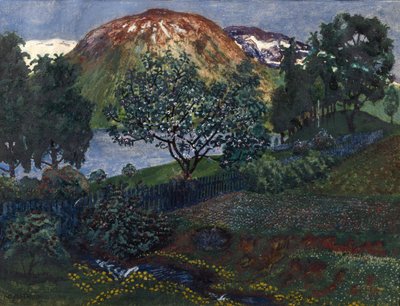Juninacht im Garten von Nikolai Astrup