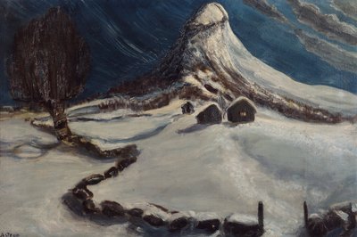 Winternacht in Fjellstølen von Nikolai Astrup