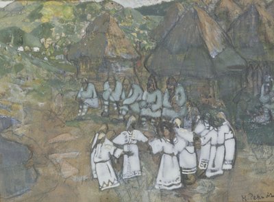 Kreistanz, frühes 20. Jahrhundert von Nikolai Konstantinowitsch Roerich