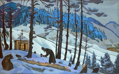 Heiliger Sergius der Baumeister, 1925 von Nikolai Konstantinowitsch Roerich