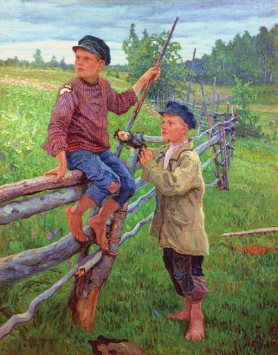 Landjungen, 1936 von Nikolai Petrovich Bogdanov Belsky