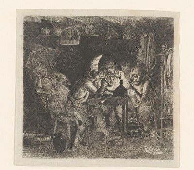 Raucher um einen Tisch von Nikolaj Hermannsz Peters