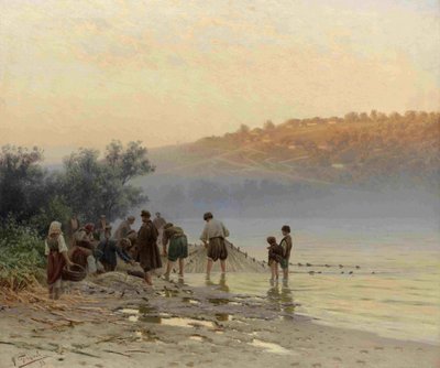 Fischer am Dnepr, 1898 von Nikolay Alexandrovich Sergeyev