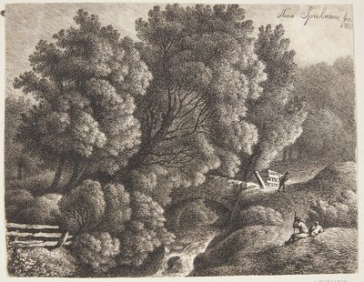 Landschaft mit einem Wasserlauf von Nina Spielmann