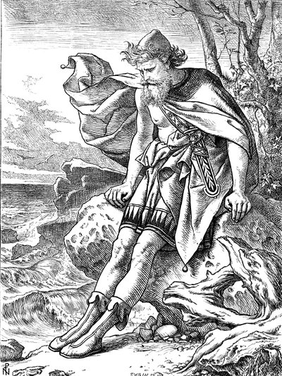 Odysseus auf Ogygia, 1864 von Noel Paton