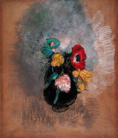 Anemonen und Tulpen von Odilon Redon