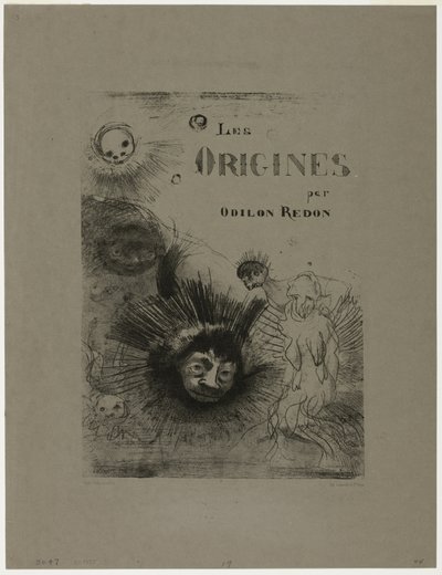 Titelblatt für Les Origines von Odilon Redon