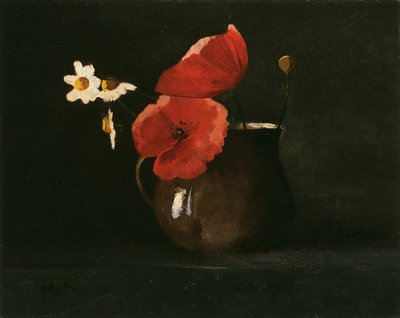 Blumen: Mohn und Gänseblümchen von Odilon Redon