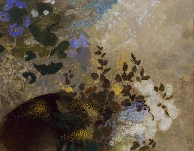 Blumen in einer schwarzen Vase, ca. 1909-10 von Odilon Redon
