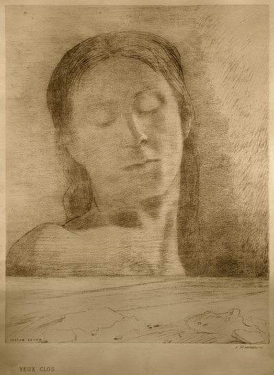 Geschlossene Augen von Odilon Redon
