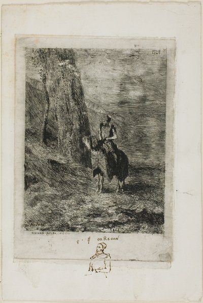 Reiter wartet von Odilon Redon