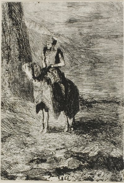 Reiter wartet von Odilon Redon