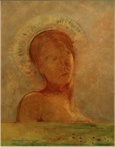 Im Himmel (Geschlossene Augen) von Odilon Redon