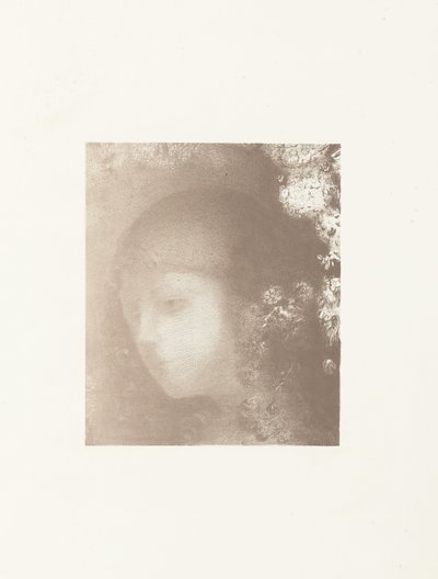 Kinderkopf mit Blumen von Odilon Redon