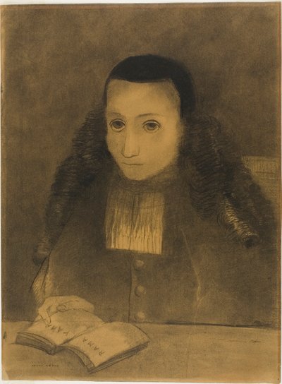 Der kleine Abt liest das Ramayana von Odilon Redon