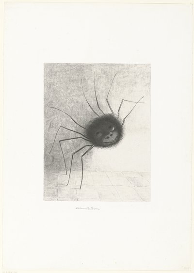 Die Spinne, 1887 (Druck) von Odilon Redon