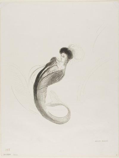 Unbetitelte Probelithografie von Odilon Redon