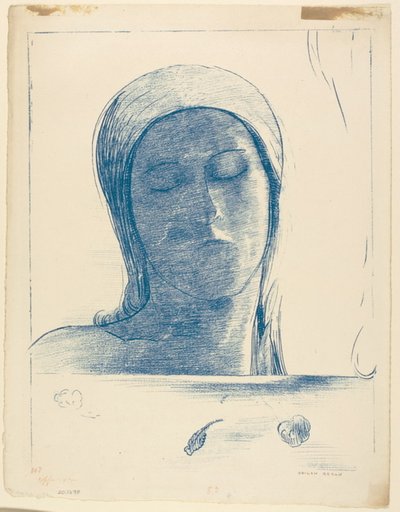 Geschlossene Augen von Odilon Redon