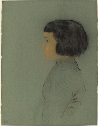 Junge Frau im Profil von Odilon Redon
