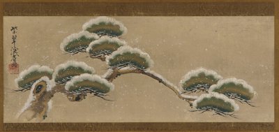 Schneebeladene Kiefernzweige, Edo-Periode, 18. Jahrhundert von Ogata Kenzan