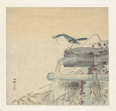 Blauer Nachtigall von Ohara Koson