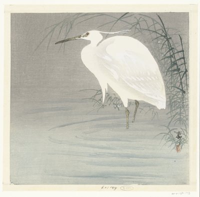 Kleiner Silberreiher von Ohara Koson