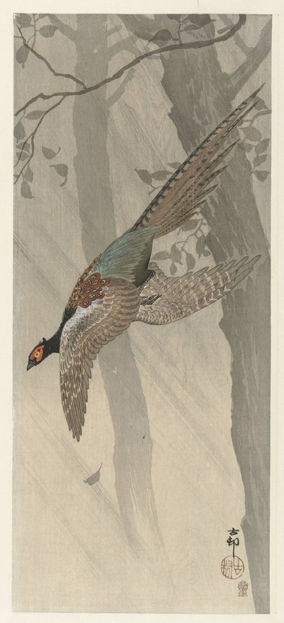 Fliegender Fasan von Ohara Koson