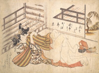 Schlafzimmerszene, ca. 1739 von Okumura Masanobu