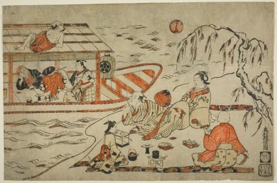 Abkühlung an einem Sommerabend von Okumura Masanobu