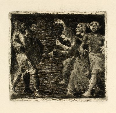 Macbeth und die Hexen von Oluf Hartmann