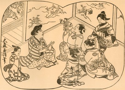 Unterhaltung mit Puppen, 1702, 1924 von Omori Yoshikiyo