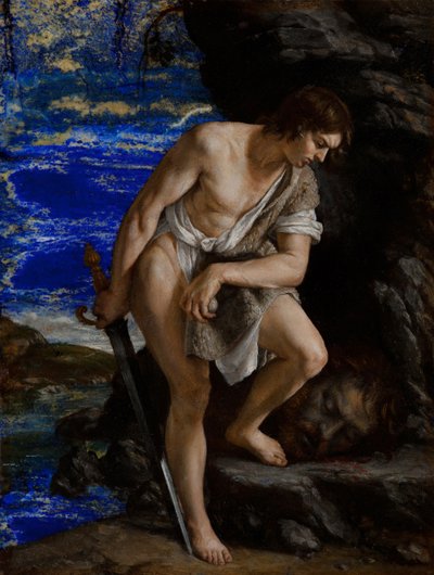 David mit dem Kopf von Goliath von Orazio Gentileschi