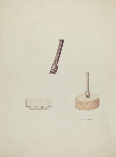 Plinker und Holzblock von Oscar Bluhme