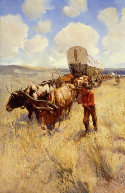 Planwagenzug von Oscar Edward Berninghaus