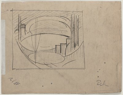 Studie für "Soho" (verso) von Oscar F. Bluemner