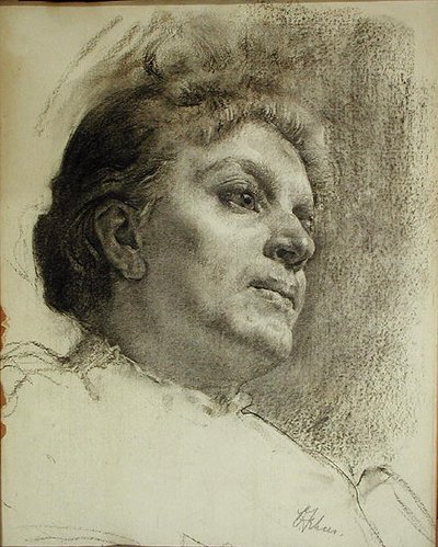 Kopf einer Frau von Oscar Fehrer