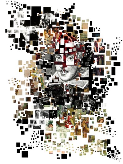 Collage von William Shakespeare (Druck) von Oscar Vila Nieto