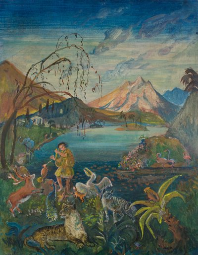 Orpheus unter den Tieren von Oskar Laske