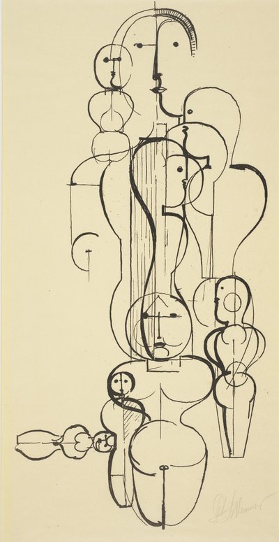 Figuraler Plan K 1 von Oskar Schlemmer