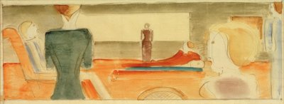 Interieur mit sechs Figuren I von Oskar Schlemmer
