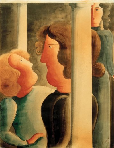 Zwischen Säulen von Oskar Schlemmer