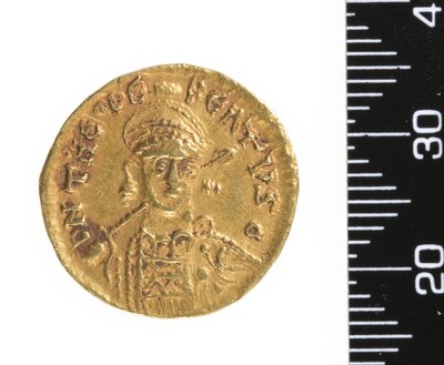Münze (Vorderseite) um 534-548 von Ostrogothic Ostrogothic