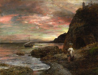 Abendsonne in Posillipo von Oswald Achenbach