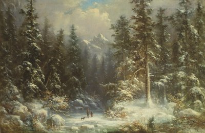 Waldschneeszene von Oswald Richter