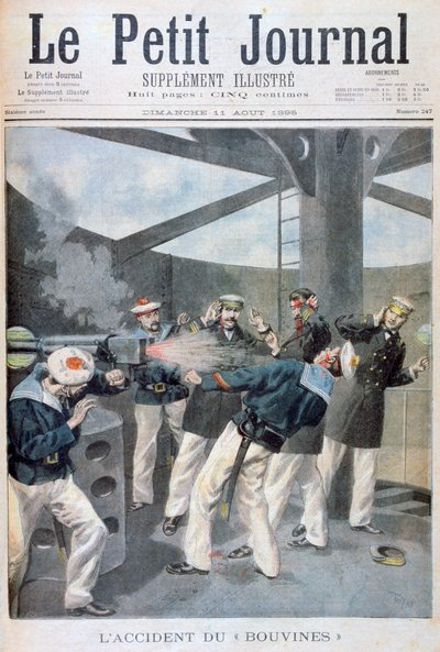 Unfall auf dem französischen Kriegsschiff Bouvines, 1895 von Oswaldo Tofani