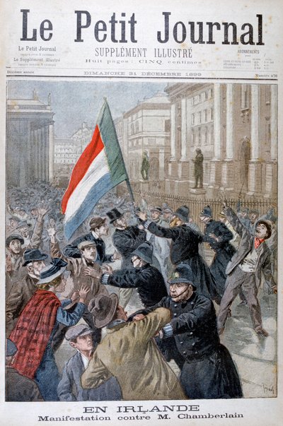 Demonstration gegen Joseph Chamberlain, Irland, 1899 von Oswaldo Tofani