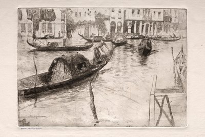 Radierungen von Venedig: Traghetto San Felice von Otto H. Bacher