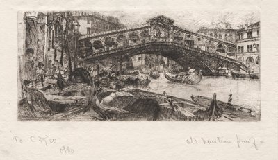 Die Rialto-Brücke, Venedig von Otto H. Bacher