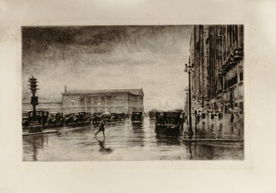 Regentag, Michigan Avenue von Otto J. Schneider