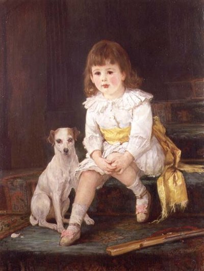 Meister Baddeley aus Derby mit seinem Hund von Otto Leyde